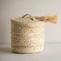 Adele Natural Woven Canister Wide