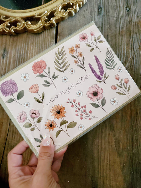 Wildflower 'Congrats' Greeting Card